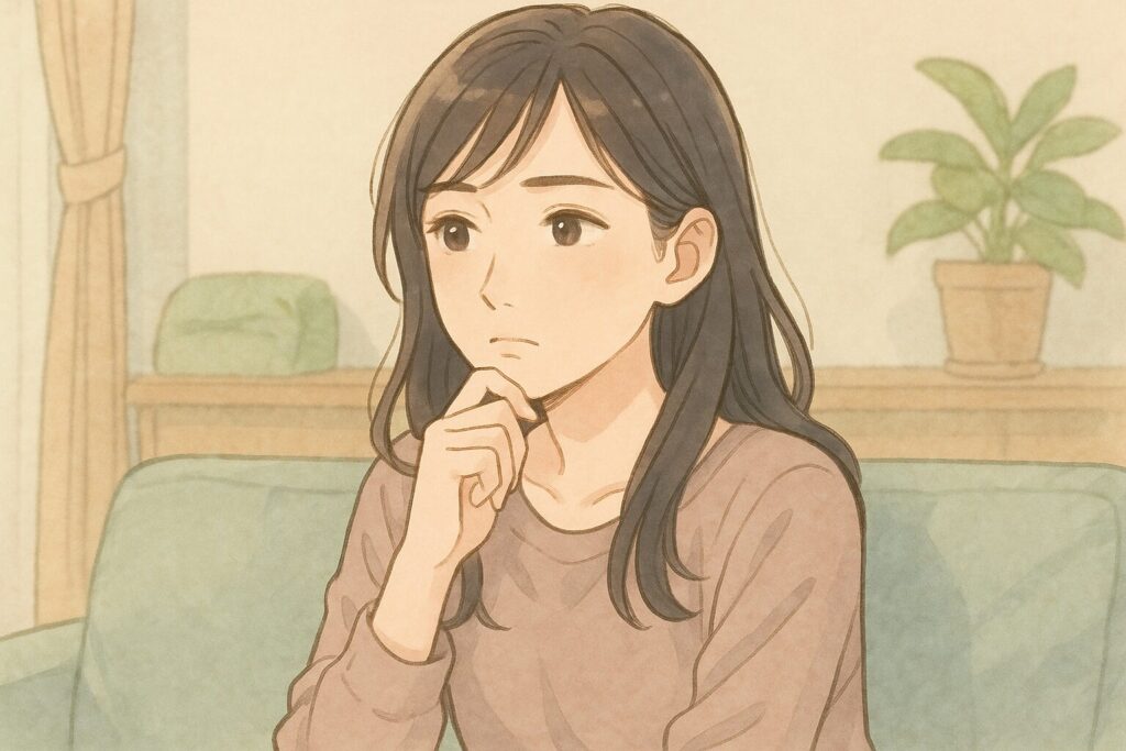 脱毛について真剣に考える女性