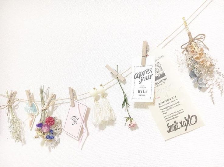 素敵なドライフラワーをハンギング